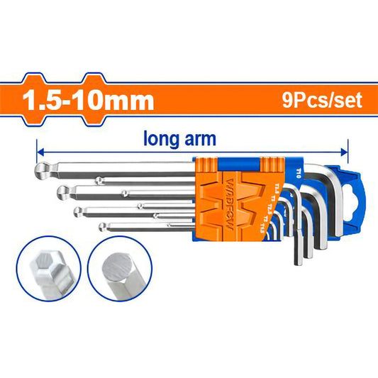 Jgo Llaves Allen Ball 1.5 - 10 Mm 9 Pzs