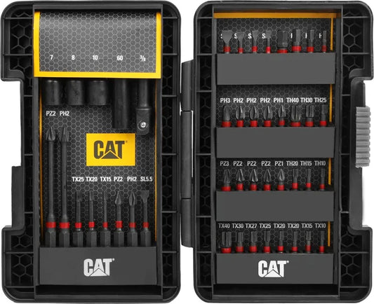 Juego de Puntas Para Atornillar CAT 45 Piezas