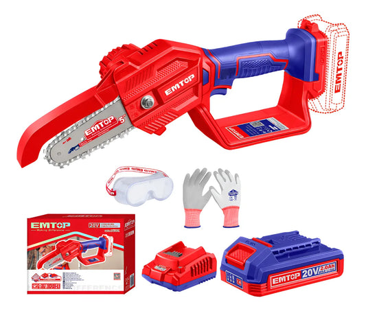 Motosierra Inalambrica 5'' 20V + Bat 2.0 Ah + Carg + Acc