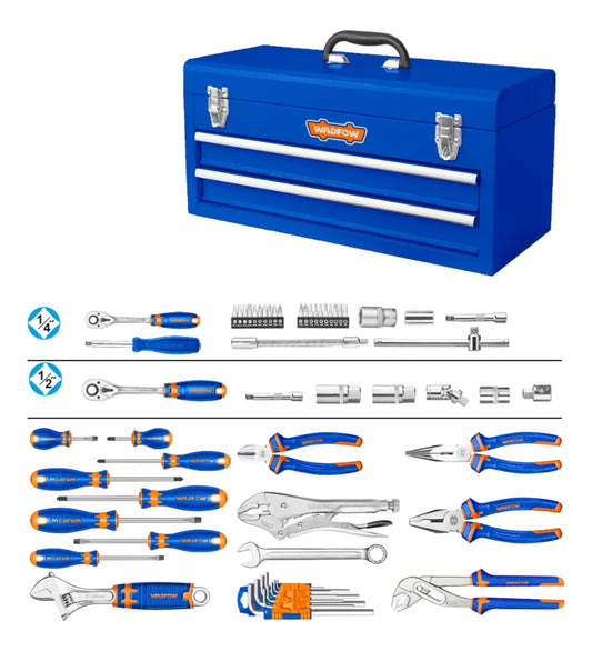 Jgo De Herramientas Manuales 120 Pzs C/ Caja Portaherramientas