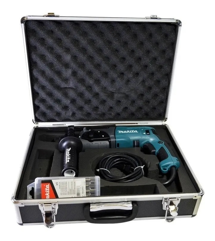 Rotomartillo Percutor Makita 24 mm (15/16 ") 780w + Maletin + 5 Mechas