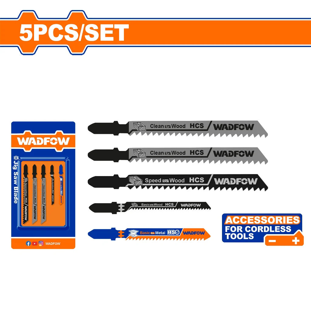 Set De Hojas Para Sierra Caladora 5 Pzs